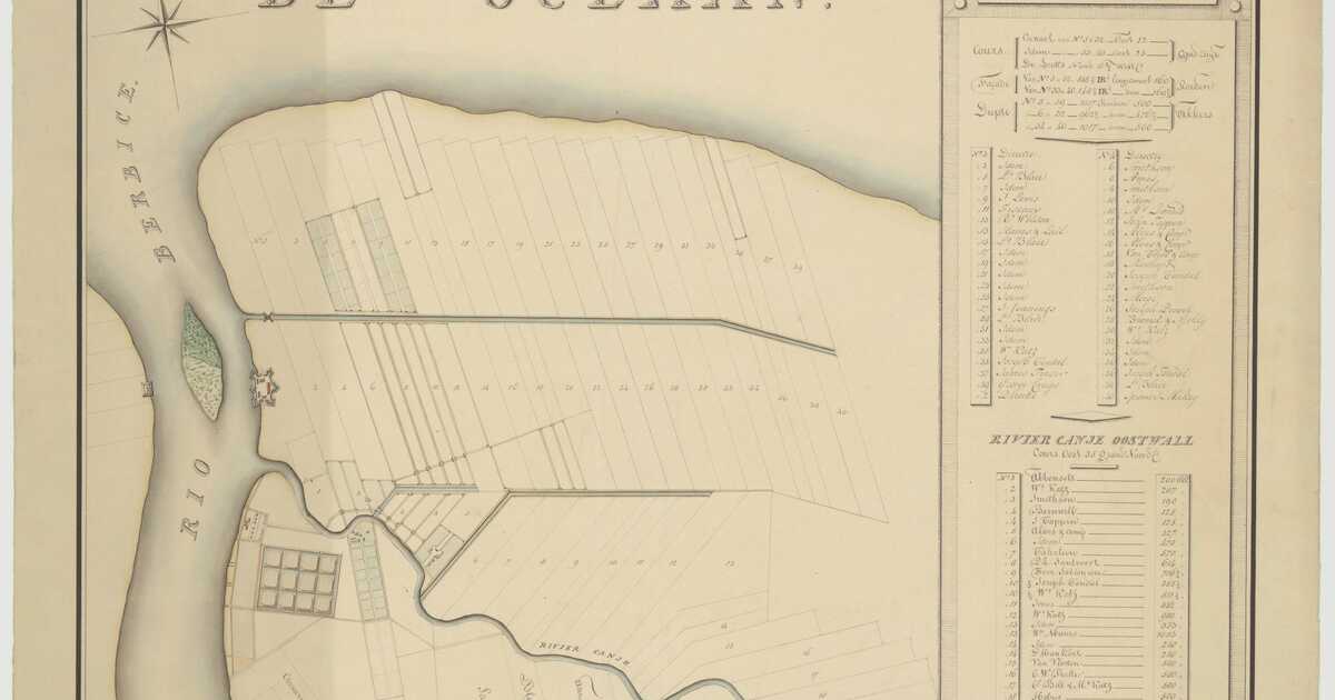 Kaart Van Plantages In Berbice Atlas Of Mutual Heritage